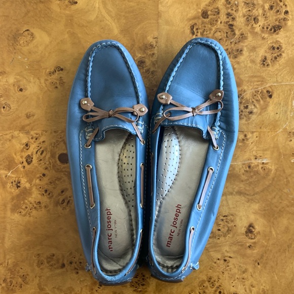 Marc Joseph Cypress Hill Loafers Blue Driving Shoes - Picture 2 of 7